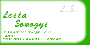 leila somogyi business card